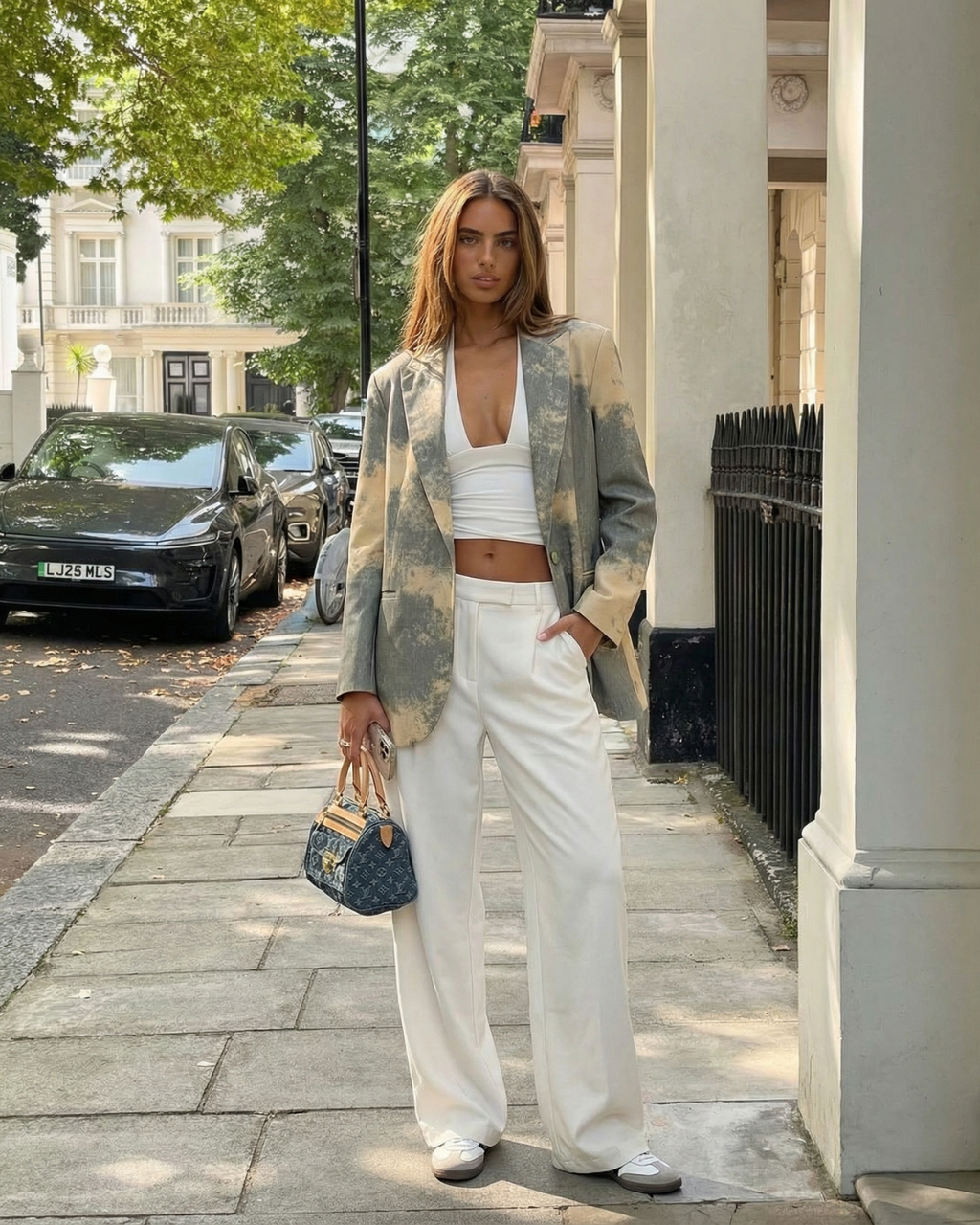 Abstract Print Tailored Statement Blazer