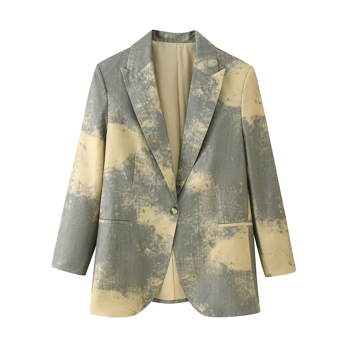 Abstract Print Tailored Statement Blazer