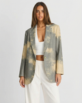 Abstract Print Tailored Statement Blazer