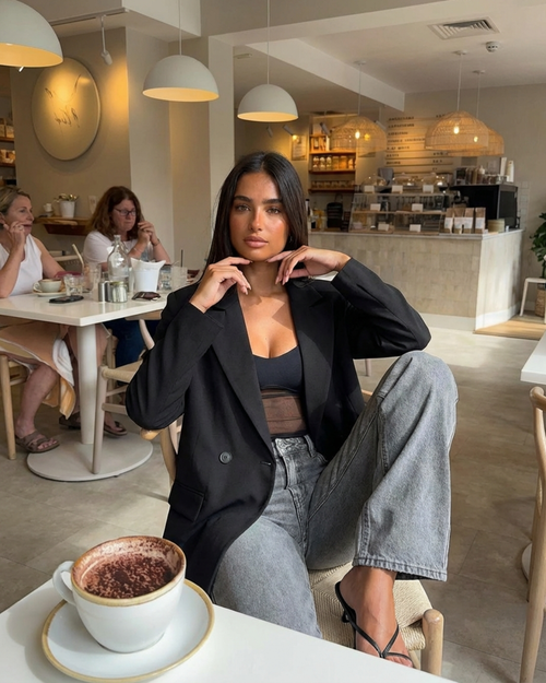 Classic Double Breasted Tailored Blazer