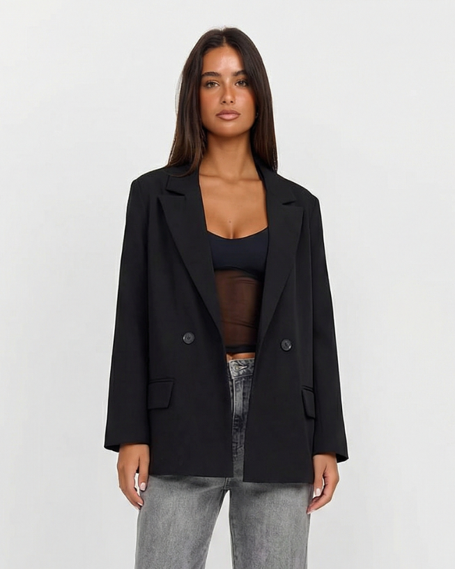 Classic Double Breasted Tailored Blazer