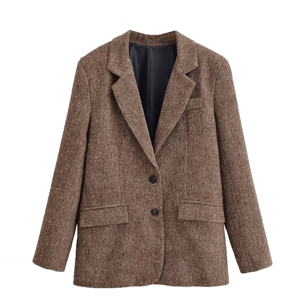 Classic Tailored Tweed Blazer