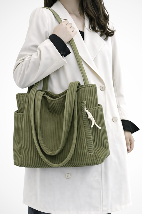 Cordelia | Women Corduroy Everyday Tote Bag