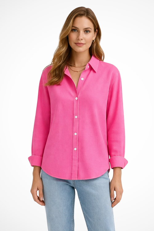 Darcy | Women Relaxed Fit Long Sleeve Collared Button Down Shirt