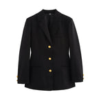 Double Breasted Gold Button Blazer