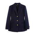 Double Breasted Gold Button Blazer