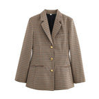 Double Breasted Gold Button Blazer