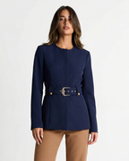 Elegant Belted Tailored Blazer