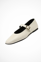 Georgiana | Women Square Toe Buckle Strap Mary Jane Ballet Flats