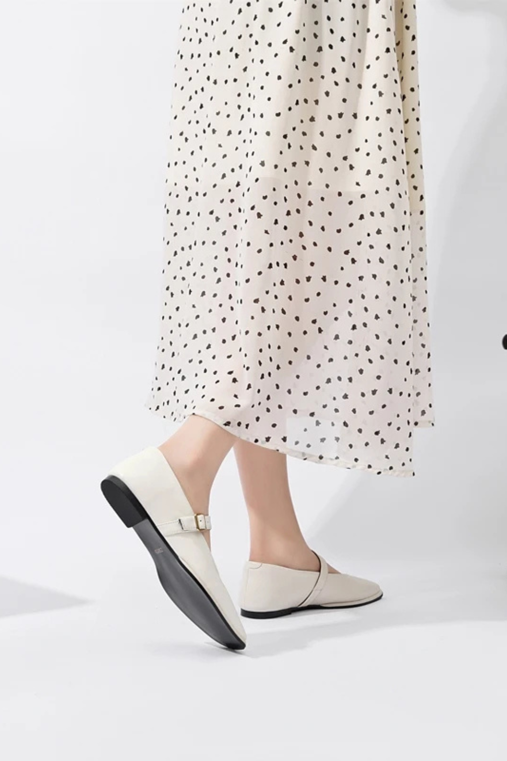 Georgiana | Women Square Toe Buckle Strap Mary Jane Ballet Flats