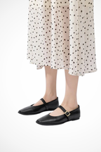 Georgiana | Women Square Toe Buckle Strap Mary Jane Ballet Flats