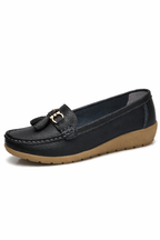 Gwendoline | Women Tassel Detail Slip On Ballet Flats Loafers