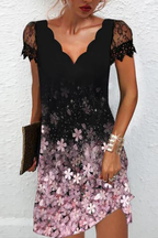 Harriet | Women Lace Sleeve Midi Wedding Guest Dress