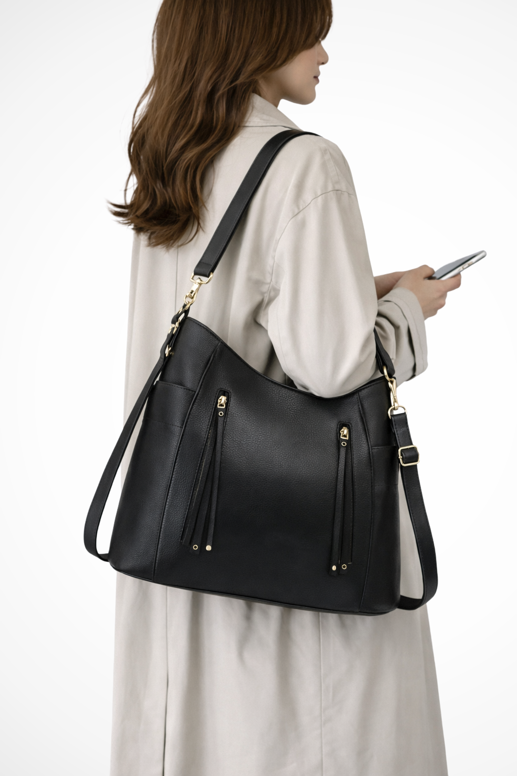 Kova | Women Large Detail Hobo Versatile Everyday Shoulder Bag