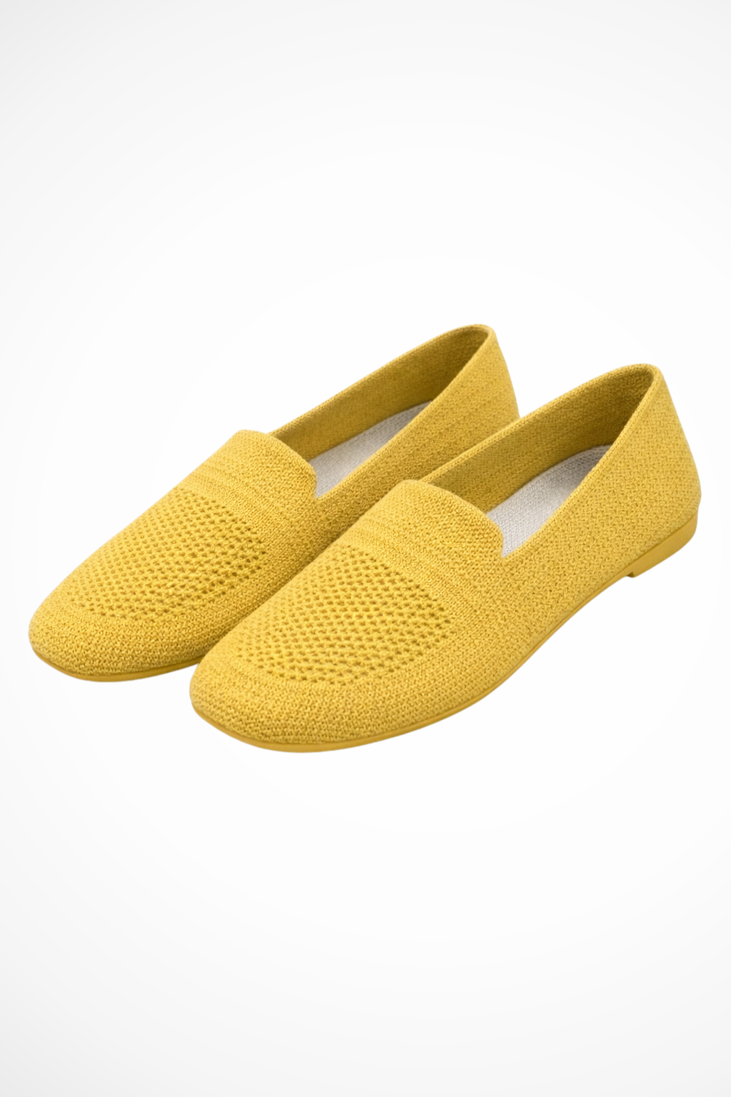 Laurentia | Women Square Toe Knit Mesh Slip On Ballet Flats