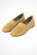 Laurentia | Women Square Toe Knit Mesh Slip On Ballet Flats