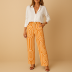 Long-sleeve blouse and trouser set for women | Helena