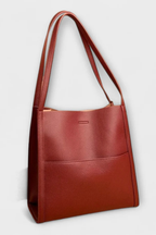 Neva | Women Structured Front Pocket Textured Tote Shoulder Bag