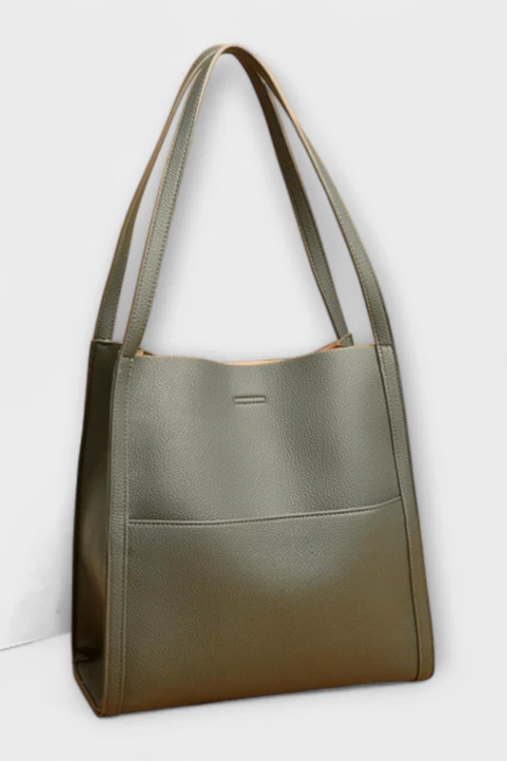 Neva | Women Structured Front Pocket Textured Tote Shoulder Bag