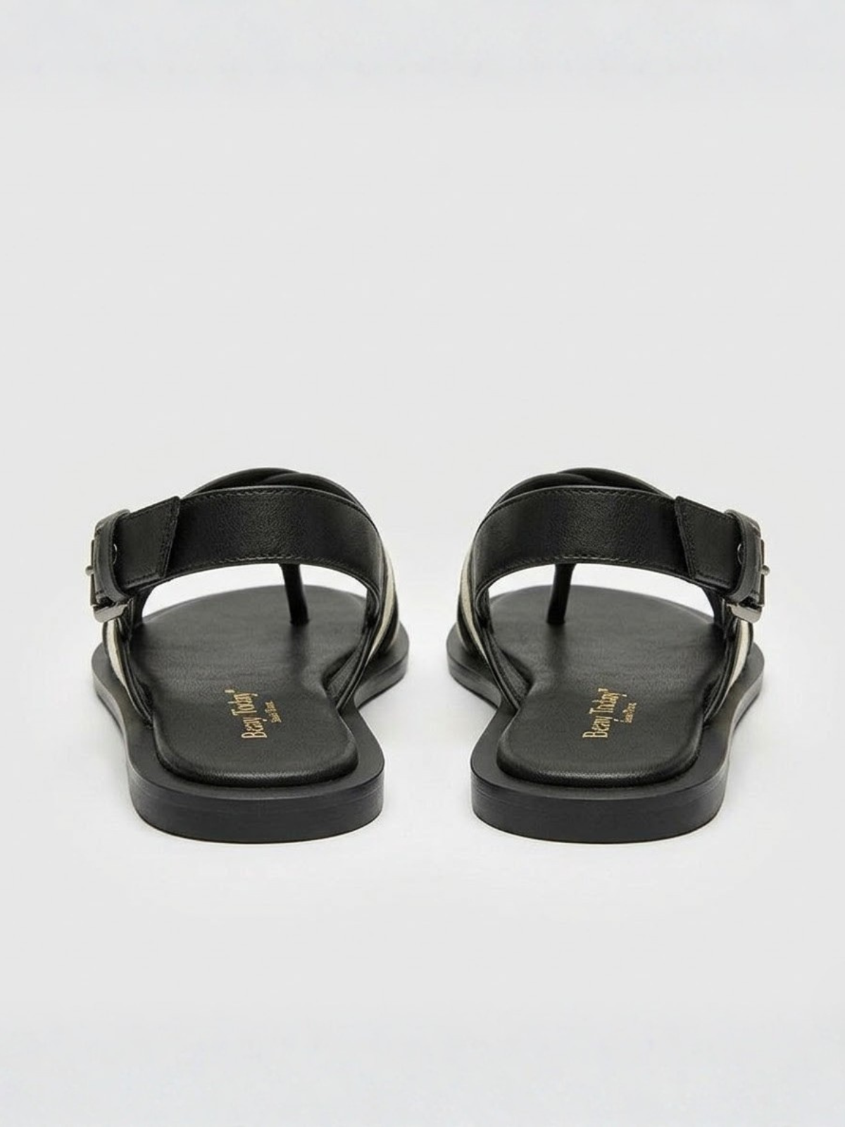 Orizelle | Canvas & Leather Crossover Sandals