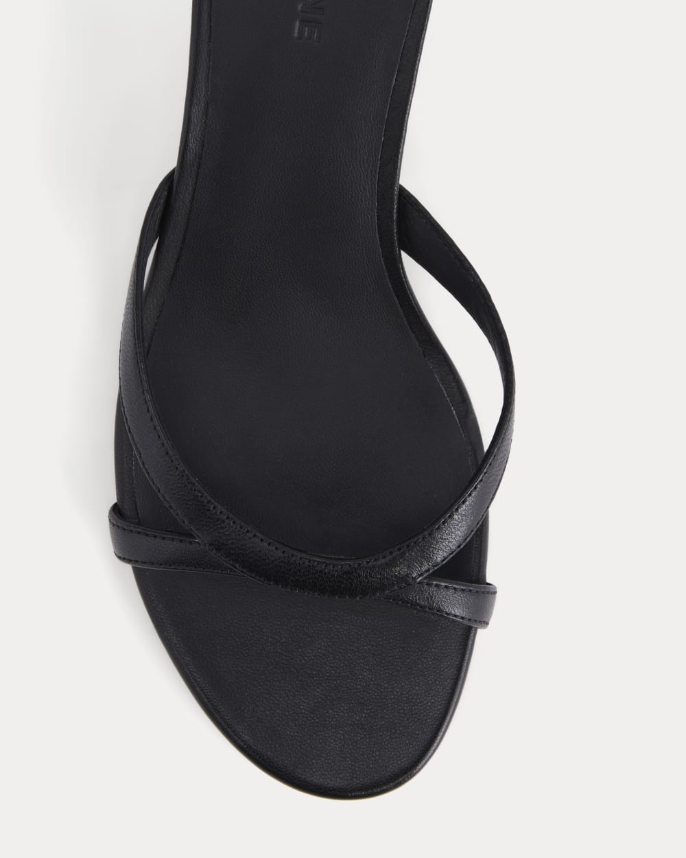 Orizelle | Strappy Leather Kitten Heel Mules — Black
