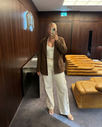 Oversized Faux Leather Relaxed Blazer