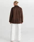 Oversized Faux Leather Relaxed Blazer
