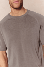 Riera Knit Crew Neck T-Shirt - Sand