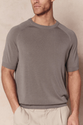 Riera Knit Crew Neck T-Shirt - Sand
