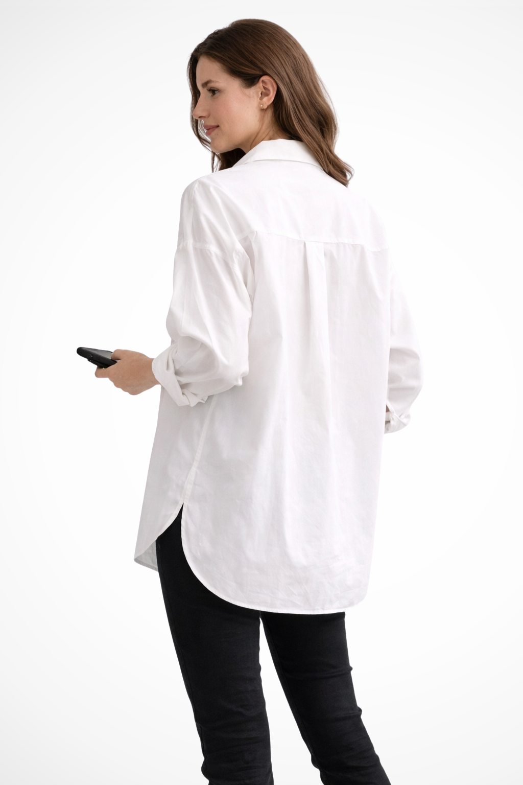 Selvyn | Women Oversized Button Down Long Sleeve Blouse