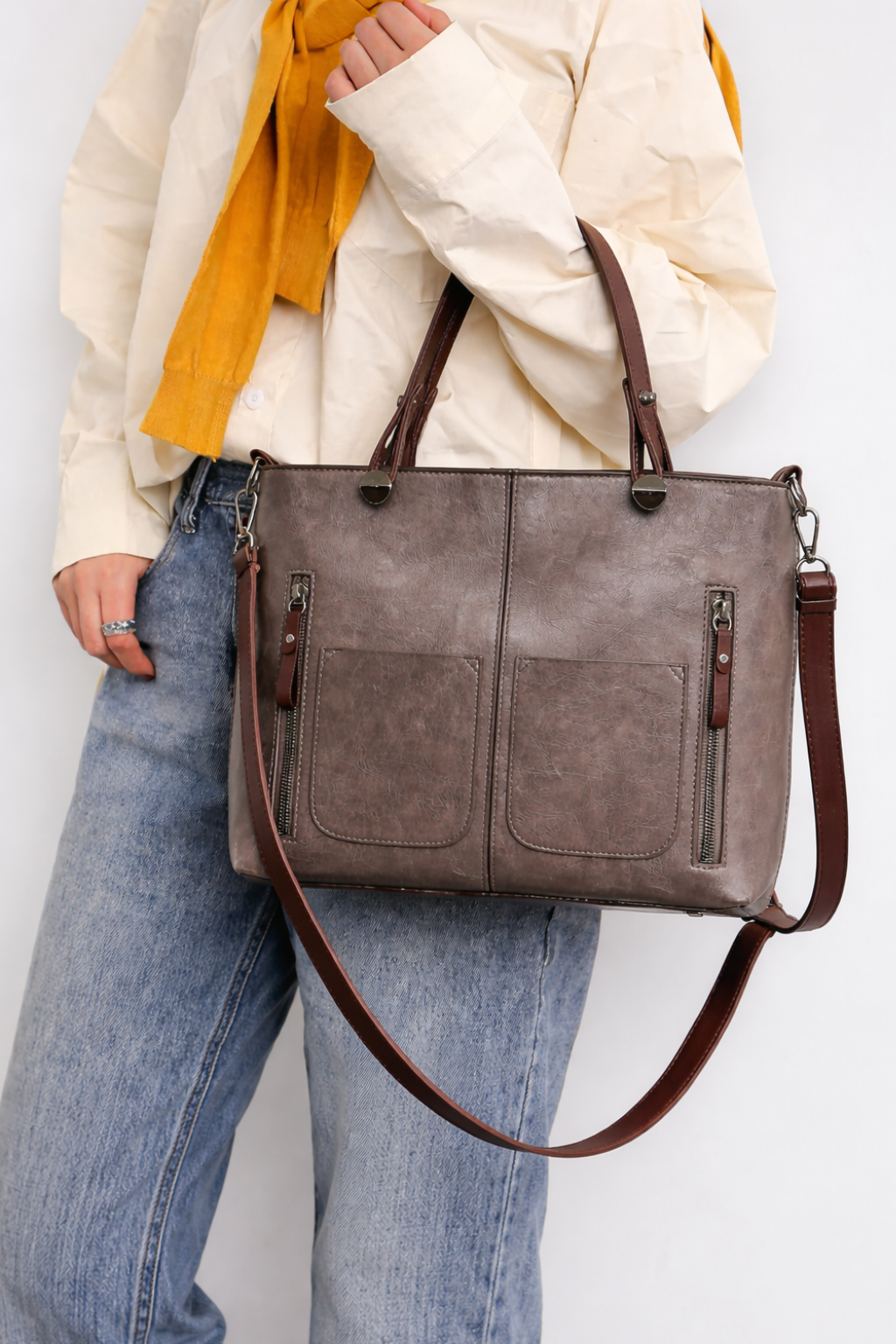 Seraphina | Women Multi Pocket Structured Tote Bag