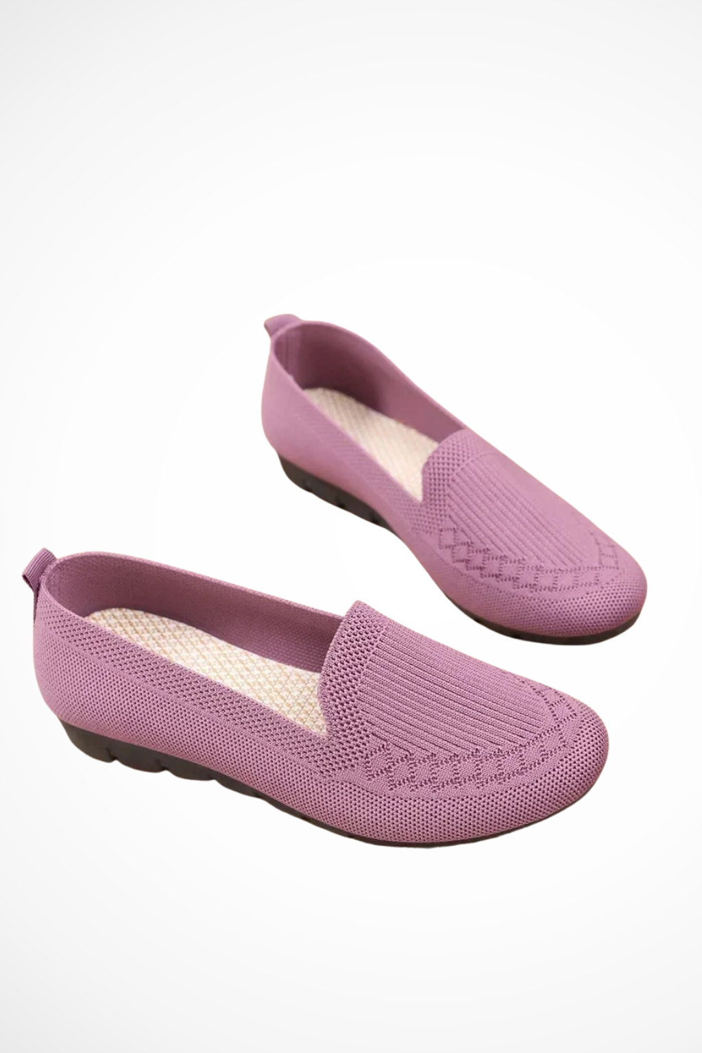 Sybilla | Women Round Toe Knit Slip On Ballet Flats