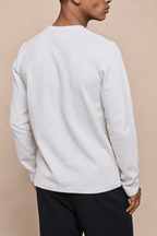 Tyler Long Sleeve Pocket T-Shirt - Stone Marl