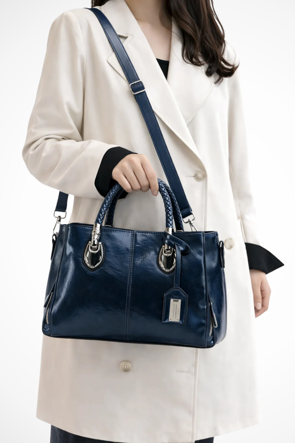 Valencia | Women Braided Handle Structured Handbag
