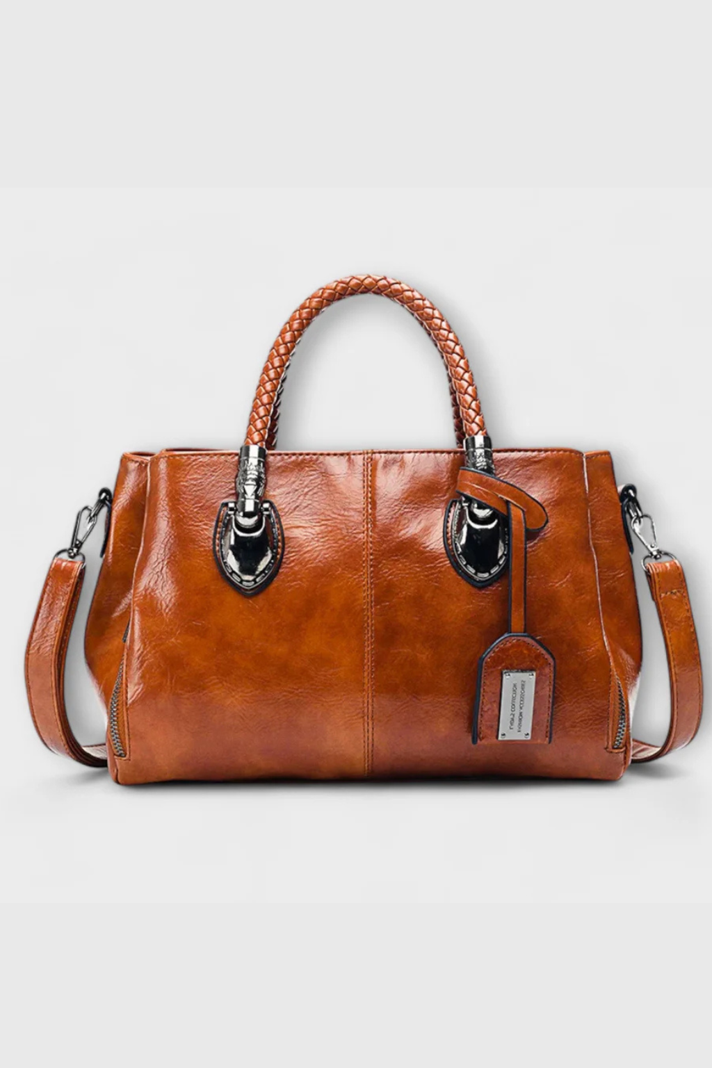 Valencia | Women Braided Handle Structured Handbag